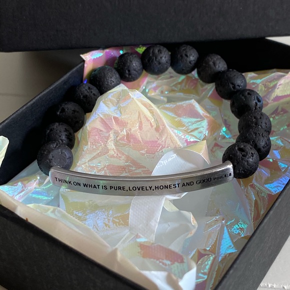 Inspire Me Bracelet Lava Stone Small - Picture 3 of 4